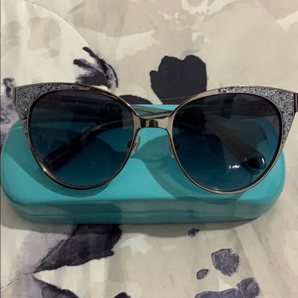 Kate spade silver glitter sunglasses